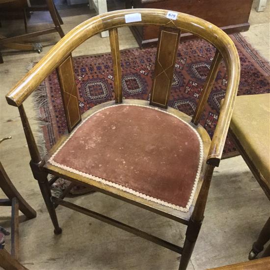 Edwardian tub shape chair